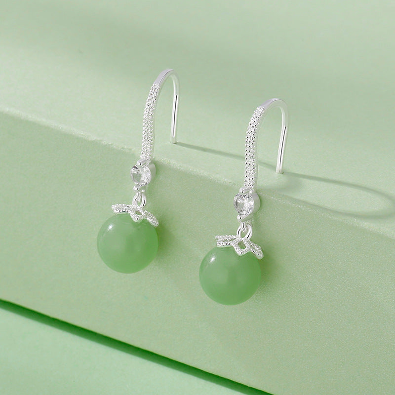 Wholesale Hetian Jade Earrings Women Valentine's Day Gift